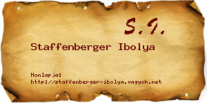 Staffenberger Ibolya névjegykártya