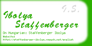 ibolya staffenberger business card